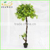 Indoor Artificial Decoration Green Maple Trees Wood Trunk
