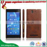 China Factory Cell Phone C3 PU Luxury Leather Case For Sony