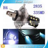 White Car Bulb 33SMD 2835 H4 LED Fog Light Lamp With Lens Parking 12V/24V Headlight Bulbs