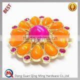 Fashion Sewing Acrylic Flower Metal Button For Garment