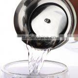 Glass Drip-free Carafe With Stainless Steel Silicone Flip-top Lid, Hot and Cold Water Pitcher, Tea/Coffee Maker thumbnail-3