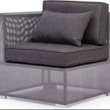 Одноместный угловой диван. Материал: Texlience. Рамка из алюминия с порошковой окраской. Подушка сиденья и спинки высотой 10 см. Axvision thumbnail-3