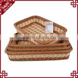 Top Quality Factory Handcraft Plastic Rattan Cheap Price Wholesale Produce Baskets thumbnail-1
