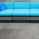 Black Wicker Patio Furniture Outdoor Couch thumbnail-6