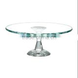 faceted foot crystal cake plate cake stand