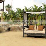 2017 Sigma High End Weatherproof Outdoor Wicker Furniture Sunbed With Canopy thumbnail-2