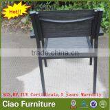 Outdoor Fabric Resturant Chair Patio Dining Arm Chair Stackable Chair thumbnail-5