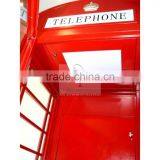Botou Hengsheng Supplied High Quality London Telephone Booth for Sale / Red Antique Telephone Booth With Glass Steel HS-B-13 thumbnail-6