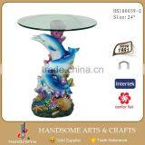 24 Inch Resin Craft Animal Coffee Table Dolphin Dining Table