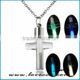 Latest Design Unique Copper Plated Jewelry Glow in the Dark Cross Necklaces thumbnail-1