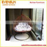 Graceful Outdoor Rattan Hanging Swing Egg Chair Design Hammock With Cushion thumbnail-2