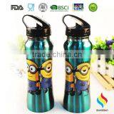 600ML Stainless Steel Sports Water Bottle With Straw thumbnail-2