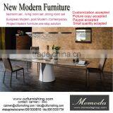 Momoda Luxury Italy Modern Furniture 1PC Custom Made 8-12 Chairs Marble Top Dining Table Dubai Middle East Dining Room Furniture thumbnail-1