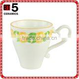 New Bone Embossed Rose Handpainted Mug thumbnail-1