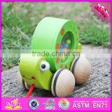 2016 New Design Snail Carried Wooden Pull Toys for Toddlers W05C078 thumbnail-1