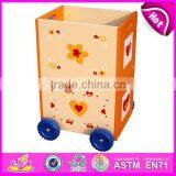 2015 New Kids Wooden Storage Container Toy,popular Children Storage Container, Shape 2 Wheel Toys Box Wooden Toys WJ278033 thumbnail-2