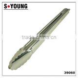 39060 12 Inch Heavy New Mould Stainless Steel Kitchen Tongs BBQ Grill Food Salad Tongs thumbnail-1