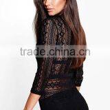 2016 Cheap Wholesale Hot Sale Popular Sexy Open Girl Lace Long Sleeve Bodysuit Women thumbnail-2