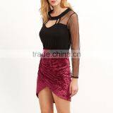 Wholesale Women Apparel Elegant Asymmetrical Mini Wrap Skirt thumbnail-3