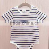 2017 Hot Sale Cotton Stripe Newborn Infant Baby Romper thumbnail-1