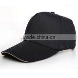 Black Cotton Cap With White Sandwich ,wholesale Blank Cheap Hats thumbnail-1