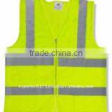 Safety Vest Hi Viz Fluorescent Yellow With Reflective Tape thumbnail-1
