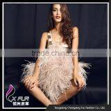 CX-D-106 Decorative Sofa Ostrich Fur Cushion Cover thumbnail-2