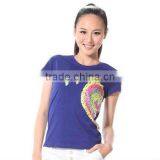 Fitted and Stylish Round Neck Tee Shirt for Women thumbnail-1