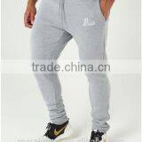 Mens Grey Tapered Gym Jogger Pants Polyester Cotton Fleece Black Fitness Sweatpants Navy Blue Fitted Joggers thumbnail-1