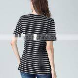 Summer Wholesale Maternity T-shirts for Pregnant Women Cotton Breathable Nursing Tops Outdoor Breastfeeding Clothing thumbnail-6