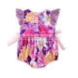 Toddler Infant Clothing Lace Flutter Floral Cute Design Romper One Piece Jumpsuit thumbnail-3