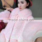 Women Winter Large Collar Fake Fur Coats Plus Size Vintage Artificial Fox Fur Coat thumbnail-4