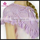 Wholesale Kids Purple Color Crochet Coat Hotesale Shawl Low MOQ Kids Clothes Manufacturer in China thumbnail-3