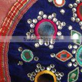 Peach Decorative Pillow With Applique & Mirror Embroidery, Accent Pillows, Couch Sofa Toss thumbnail-2