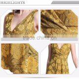 Odm Services Pleated V Neck Sleeveless Dress Flower Slim Waist thumbnail-6