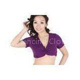 Crystal Cotton Girl Belly Dancing Bra Tops For Practice Dark Purple , Belly Dance Wear thumbnail-1