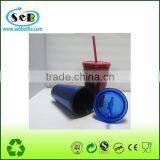 16oz Stainless Steel Tumbler With Straw Travel Coffee Mug thumbnail-3