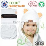 Baby Bamboo Baby Hooded Towel & Washcloth Gift Set - White - Large