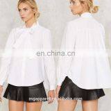 2016 New Designs White Long Sleeve Cotton Blouses for Women thumbnail-1