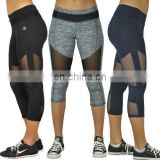 women designer capri pants mesh gym yoga leggings latest design capri