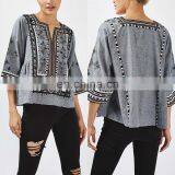 New Fashionable Patch Work Blouse Designs All Hot Sexy Women Blouse and Shirt for Ladies African Style thumbnail-6