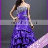 Spring 2012 new beaded pick up mermaid purple evening dresses for pregnant women