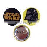 45mm Fabric Name Tin Button Badge With Woven Logo Printed Under Directly Factory Customized thumbnail-2