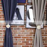 Good Quality Modern Luxury Cotton Linen Fabric Solid Colour Thicken Decorative Home Textile Blackout Curtain thumbnail-6