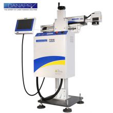 DANAPR This laser marking machine is specifically engineered for high speed beverage, pharmaceutical, and extrusion manufacturers marking on robust materials such as high-density Polyethylene (HDP), Nylon, Polyvinyl Chloride (PVC), as well as aluminum and