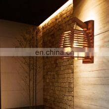 Tonghua Vintage Wood Material Lantern Shaped Wall Lamp Traditional Decorative Corridor LED Edison Bulb Wall Light thumbnail-2