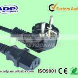 Power Cord 3pin With C13 Plug Enropean Standard