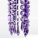 Purple Crysal Beaded Garland Wedding Tree Decoration Strand Chandelier Bead Strands thumbnail-1