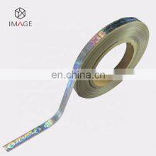 Катушка серебряной деметализированной голографической фольги в полоску для печатных бумажных этикеток thumbnail-2