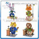 Mini Qute LOZ Kawaii Zootopia Judy Hopps Nick Wilde Cartoon Damond Block Plastic Cube Building Blocks Bricks Educational Toy